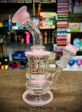 Perk Tech Bent Neck Rig w/Colored Fritted Disc Perc