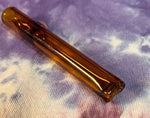 3.5” Clear Brown Flat Mouth W/1 Bump Chillum