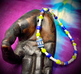 3" multi color bead bracelet w/Clay Bead