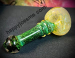 Green Into Yellow Frit Handpipe