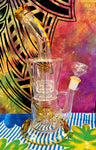 10" Bent Neck Dual Perc Waterpipe Yellow