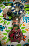 Large Multicolor Checkered Bubbler