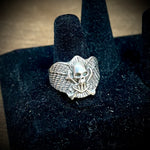 Skull/Bones 925 Silver Ring Size-11