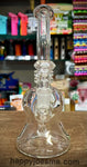 8" Our Glass Slight Bent Neck Hourglass waterpipe