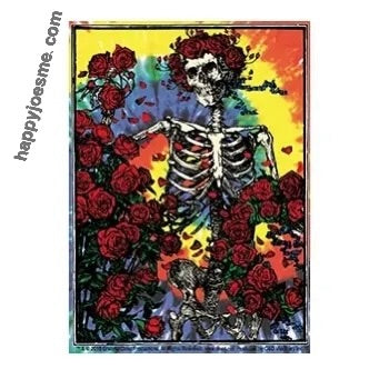Grateful Dead Bertha Skull&Roses Tie Dye Sticker