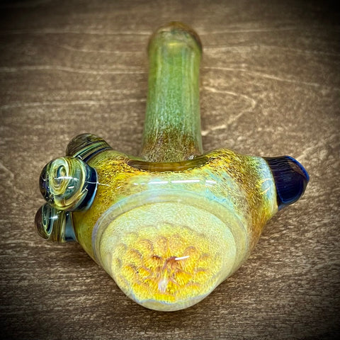 5.5" Fumed Frit Honeycomb Front Handpipe with Triple Bumps