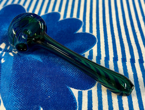 Solid Teal W/Colored Head Handpipe