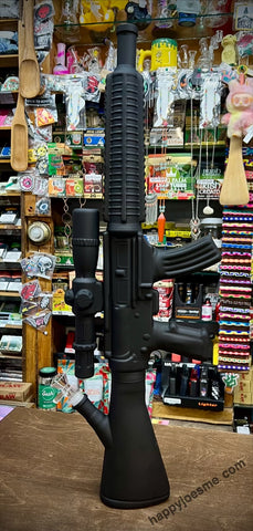 24” Black Glass Assault Rifle Waterpipe