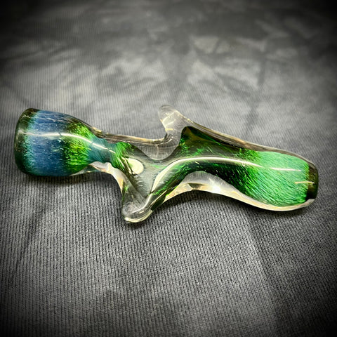 Zephyr Green Frit Glass Chillum