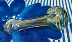 Fumed Clear Body W/Sparkly Blue Color on Front Handpipe