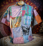 Men’s Patchwork Button Up Shirt