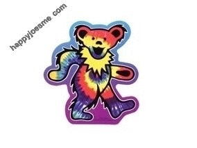 Grateful Dead Tie Dye Dancing Bear Sticker