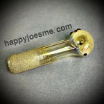 Golden Textured Frit Handpipe