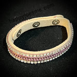 Faux Leather Sparkly Bracelet