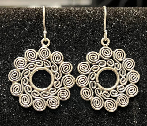 Flower 925 Sterling Silver Earrings