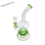 10” Rock Glass Single Perc Bent Neck Waterpipe