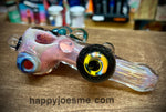 6” Multicolor Fume W/Wig-Wag Marbles/Galaxy Marbles Heady Handpipe