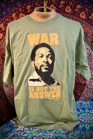 "War Is Not The Answer” Marvin Gaye 2005 Green Size 1XL Shirt