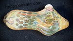 3.5” Gold Silver Fumed Pipe With White Cap