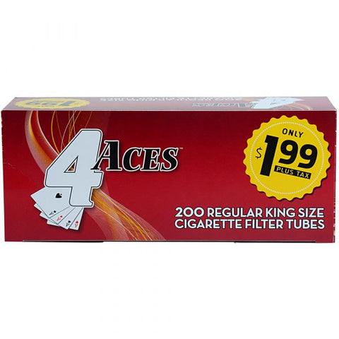 4 Aces 200 Regular King Size Cigarette Filter Tubes