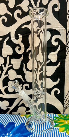 16” Clear Straight Tube Waterpipe