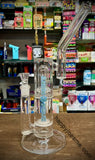 14" Perk Tech Scientific Bent Neck UFO Perc & Honeycomb Perc, Waterpipe