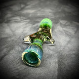 Zephyr Green Frit Glass Chillum