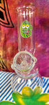 7" Slight Bent Neck Beaker Clear/Pink Waterpipe