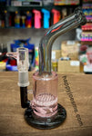 5" Bent Neck Mini Rig w/Honeycomb Perc Pink/Teal