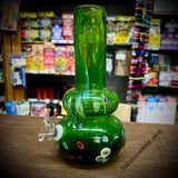 8” Double Bulb W/Straight Top Soft Glass Waterpipe