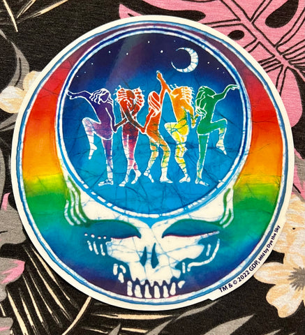 Grateful Dead Batik Dancin’ Steal Your Face Window Sticker