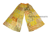 Rayon Patchwork Wide Leg Hippie Boho Gypsy Palazzo Pants Trouser
