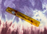 3" Clear Brown W/Purple Bump Chillum