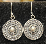Shield 925 Sterling Silver Earrings