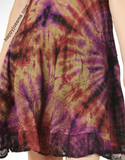 Women’s Tie Dye Sleeves Spaghetti Strap Party Dress