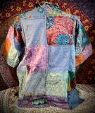 Men’s Patchwork Button Up Shirt