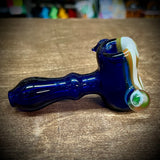 4" Cobalt Blue Dry Hammer W/ Wig-Wag Marble