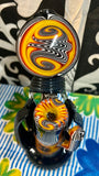 Multicolored Wig-Wag W/Multi Black Arms Bubbler By Robin Hood