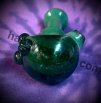 Solid Green Sparkly Dark Green Front Handpipe by Sable Haze