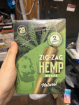 Zig-Zag Natural Hemp Wraps Whole Box-25 Packs-2 Wraps a Pack