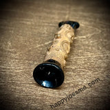 Copper Fused Black Looking Cobalt Glass Chillum