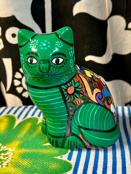 Cat Talavera Pottery 4”