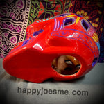Red With Multicolor Flowers/Dove Sugar Skull