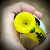 14mm Suit-Yellow- Glass on Glass Slide-Art by Richie Rich