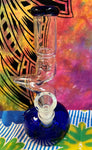 9.5” Clear/Blue Zong Waterpipe