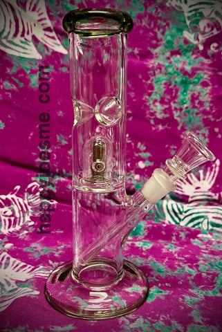 8” Single Perc W/Ice Catcher Straight Neck Waterpipe