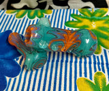 Multicolor Wig-Wag Laying Sidecar Bubbler