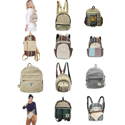 Mini Hemp Backpack - Assorted Design