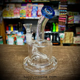 7” Rock Glass Inline Perc Bent Neck Waterpipe
