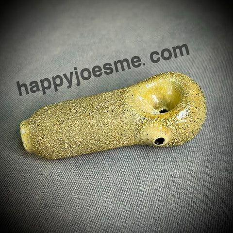 Golden Textured Frit Handpipe